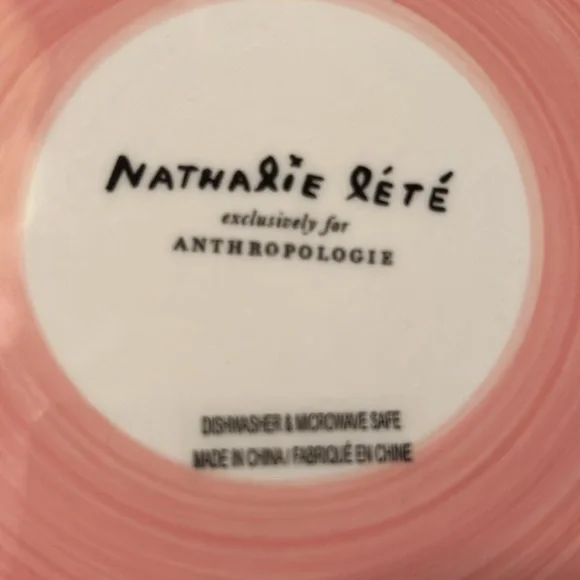 Anthropologie Nathalie Lété Mushroom Butterfly Desert Plate 8” New Unused - Picture 4 of 4